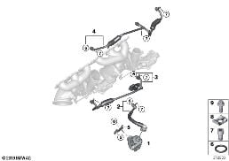 Kühlsystem-Abgasturbolader diagram for BMW 3 Series F80 M3 M3