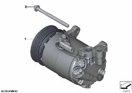 RP compresor del aire acondicionado diagram for BMW X3 F25 20dX