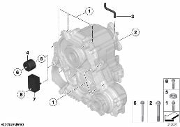 GEARBOX MOUNTING PARTS diagram for BMW 4 Series F36 Gran Coupé 435iX