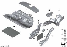 SOUND INSULATING REAR diagram for BMW 3 Series F34 GT 335iX