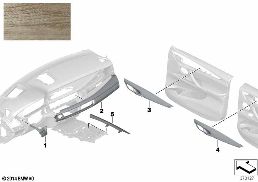 INDIVIDUAL WOOD IN SEN-HELLBRAUN diagram for BMW X5 F15 25dX