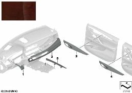 INDIVIDUAL WOOD, ASH, VULCANO BRAUN diagram for BMW X5 F15 25dX
