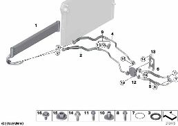 Chlazení převodového oleje diagram for BMW 4 Series F82 M4 M4 GTS