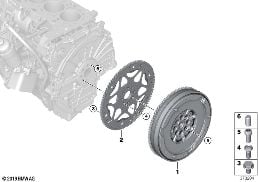 FLYWHEEL diagram for BMW 3 Series F30 LCI 320d ed