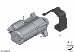STARTER diagram for BMW X1 F48 LCI 18dX