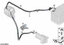 BATTERY CABLE/STARTER CABLE diagram for BMW 2 Series F46 Gran Tourer 220i