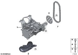 LUBRICATION SYSTEM/OIL PUMP WITH DRIVE diagram for BMW 3 Series G20 Sedan 320dX