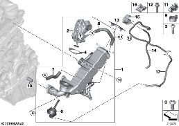 排気ガス/有害物質削減装置 - 冷却装置 diagram for BMW X3 F25 20dX