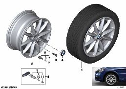 BMW LA WHEEL V-SPOKE 471 - 16'' diagram for BMW 2 Series F46 Gran Tourer LCI 216d