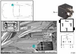 RELAY FOR ELECTRIC FAN K9137 diagram for BMW 3 Series E92 320i