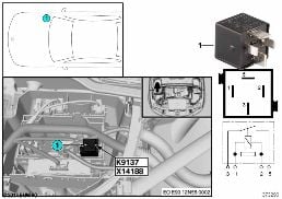Relais Elektrolüfter K9137 diagram for BMW 3 Series E92 LCI 335i