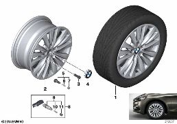 BMW LA WHEEL MULTI-SPOKE 475 - 16'' diagram for BMW 2 Series F46 Gran Tourer LCI 216d