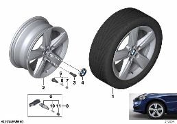 BMW LA WHEEL STAR SPOKE 478 - 17'' diagram for BMW 2 Series F46 Gran Tourer LCI 216d