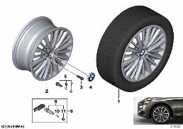 BMW LA WHEEL MULTI-SPOKE 481 - 17'' diagram for BMW 2 Series F46 Gran Tourer LCI 216d