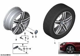 BMW LA WHEEL STAR SPOKE 379 - 17'' diagram for BMW 2 Series F46 Gran Tourer LCI 216d