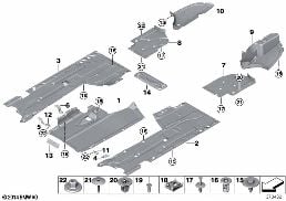 Výplň podlahy vozidla diagram for BMW 4 Series F83 M4 LCI M4