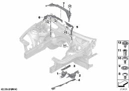 Montážní díly motorový prostor diagram for BMW 4 Series F83 M4 LCI M4