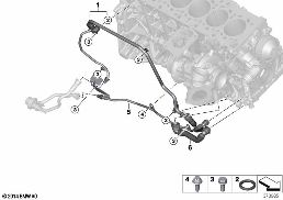 Sist. raffredd. - fless. refrig.motore diagram for BMW X5 F15 40dX