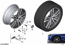 BMW LA WHEEL M DOUBLE SPOKE 486M - 18' diagram for BMW 2 Series F45 Active Tourer LCI 225i