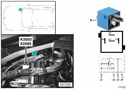 Relais DDE K2003 diagram for BMW 5 Series E39 525td