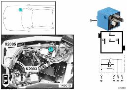 Przekaźnik DDE K2003 diagram for BMW 5 Series E39 520d