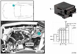 Przekaźnik świecy żarowej K2283 diagram for BMW 5 Series E39 520d
