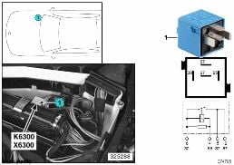 RELAY DME K6300 diagram for BMW 5 Series E39 525i