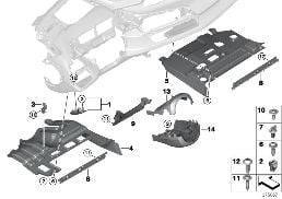 MOUNTING PARTS, I-PANEL, BOTTOM diagram for BMW i8 I12 i8