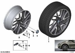 BMW LA WHEEL TURBINE STYLING 487 - 19''