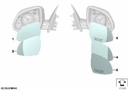 MIRROR LENS (S430A) diagram for BMW X5 M F85 X5 M