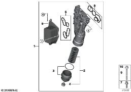 LUBRICAT.SYST.-OIL FILTER,HEAT EXCHANGER diagram for BMW i8 I12 LCI i8