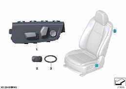 Schakelaar stoelverstelling voor diagram for BMW Rolls-Royce Spectre Coupé RR25 Spectre