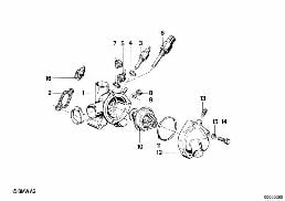 Systeme refroidissem.-thermostat/durite diagram for BMW 3 Series E21 323i