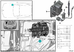 Integrerad försörjningsmodul Z11 diagram for BMW 5 Series F10 528i