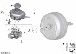 BRAKE MASTER CYLINDER diagram for BMW 4 Series F32 430iX