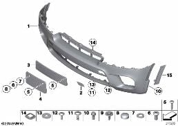 M rivestimento ant. diagram for BMW X5 E70 LCI 40dX