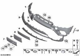Rivestimento ant. diagram for BMW X5 E70 LCI 40dX