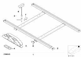 SKI RACK diagram for BMW Z3 E36 M