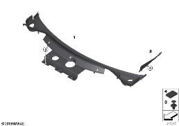 TRIM, WINDSHIELD COWL, OUTER diagram for BMW i8 I12 i8