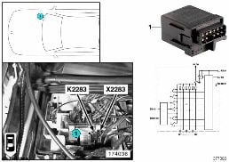 RELAY FOR GLOW PLUG K2283 diagram for BMW X5 E53 3.0d