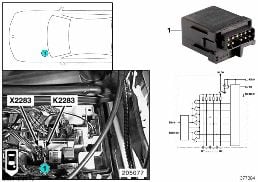 RELAY FOR GLOW PLUG K2283 diagram for BMW X5 E53 3.0d