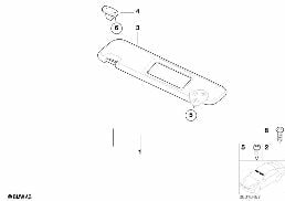 SUN VISORS diagram for BMW Z3 E36 1.9