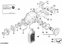 後驅動橋傳動/輸出 diagram for BMW 3 Series E46 320d