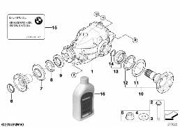 ファイナル ドライブ インプット/アウトプット diagram for BMW X3 E83 LCI 2.0d