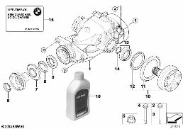 DIFFERENTIAL-DRIVE/OUTPUT diagram for BMW 1 Series E87 LCI 120i