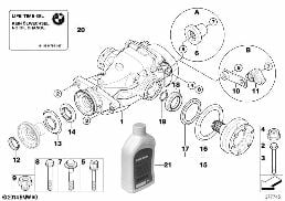 Hinterachsgetriebe-Antrieb/Abtrieb diagram for BMW 1 Series E87 120d