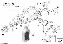 Hinterachsgetriebe-Antrieb/Abtrieb diagram for BMW 1 Series E87 120d
