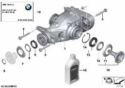 DIFFERENTIAL-DRIVE/OUTPUT diagram for BMW 3 Series E90 325xi