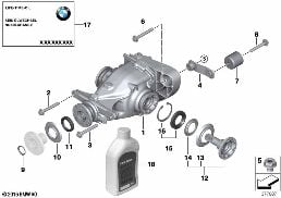 Przekł. tylnej osi, nap./odb. nap. diagram for BMW 3 Series E90 LCI 325d