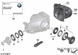 REAR-AXLE-DRIVE PARTS diagram for BMW X1 E84 18d